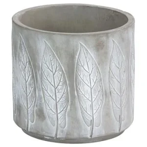 Dehner Beton-Übertopf Leaf, rund | Dehner