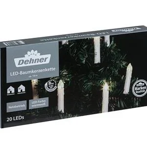 Dehner LED-Baumkerzenkette, 20 LEDs, | Dehner
