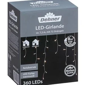 Dehner LED-Girlande, 360 LEDs, warmweiß, ca. | Dehner