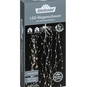 Dehner LED-Regenschauer, 600 LEDs, warmweiß, | Dehner
