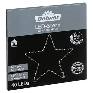 Dehner LED-Stern, 40 LEDs, warmweiß, ca. Ø40 | Dehner