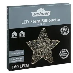 Dehner LED-Stern Silhouette, 160 LEDs, | Dehner