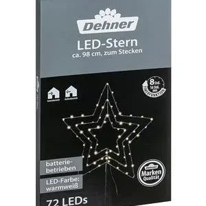 Dehner LED-Stern zum Stecken, 72 LEDs, | Dehner