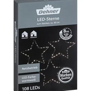 Dehner LED-Sterne zum Stecken, 108 LEDs, | Dehner