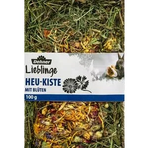 Dehner Lieblinge Heu-Kiste mit Blüten, 100 g