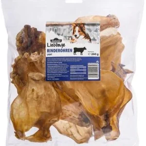 Dehner Lieblinge Hundesnack Rinderohren Light, 260 g