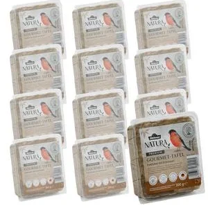 Dehner Natura Premium Wildvogel Futtertafel mit Erdnüssen, 12x300 g