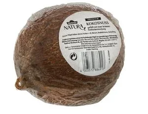 Dehner Natura Premium Wildvogel Kokosnuss mit Fettfuttermischung