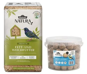 Dehner Natura Premium Wildvogelfutter-Set, Meisenknödel & Weichfutter, 2-teilig