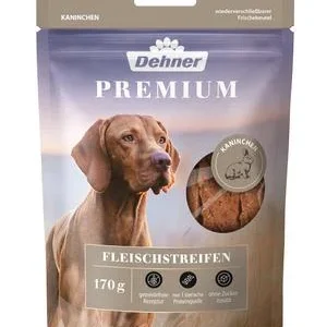 Dehner Premium Hundesnack Fleischstreifen Kaninchen, 170 g