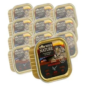 Dehner Wild Nature Nassfutter für Hunde Hochmoor Senior, 11 x 150 g