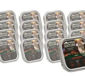 Dehner Wild Nature Nassfutter für Katzen Hochmoor Adult, Ente & Pute, 16 x 100 g