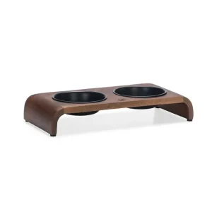 Designed By Lotte Holz Dinnerset Katze Melora – Stilvolle Futterstation aus Akazienholz