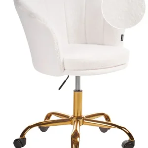 Desk Chair Schwenkbar MONTICELLO Boucle White - HaustierPro