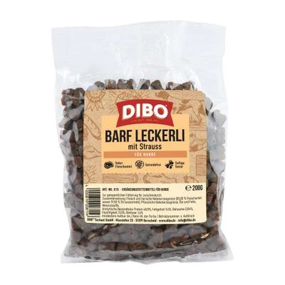 DIBO BARF-Leckerli mit Strauß 200 g