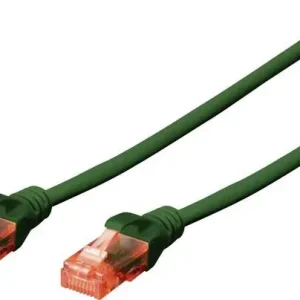 Digitus DK-1617-020/G RJ45 Netzwerkkabel, Patchkabel CAT 6 U/UTP 2.00 m Grün Flammwidrig, Halogenfrei, Rund, verdrillte - HaustierPro