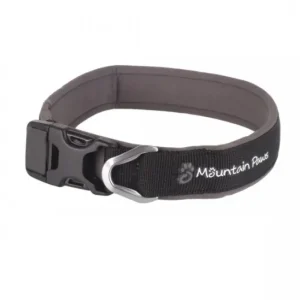 Dog Collar, Medium, Schwarz - Mountain Paws mit Sicherheitsreflektor - HaustierPro
