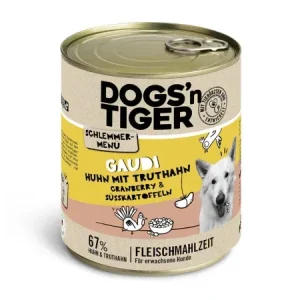 Dogs'n Tiger Schlemmermenü Hund Gaudi 800g in 400g Dosen - HaustierPro