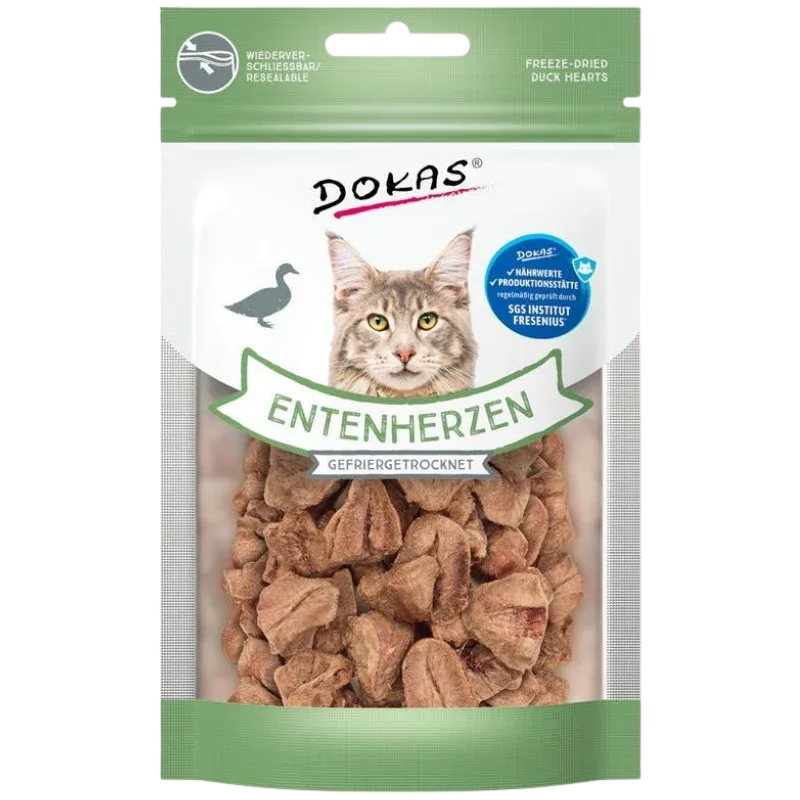 Dokas Cat Entenherzen gefriergetrocknet 15 g | Katzensnack
