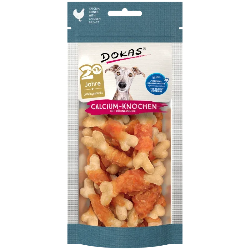 Dokas Dog Calcium-Knochen mit Hühnerbrust 75g