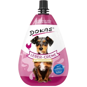 Dokas Dog Leber-Creme mit Hühnerbrust 85 g | Hundesnack