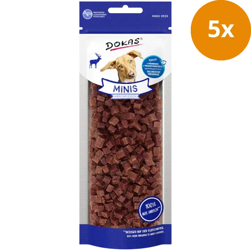DOKAS Dog Minis Hirschfleisch 60 g | Hundesnack - Image 2