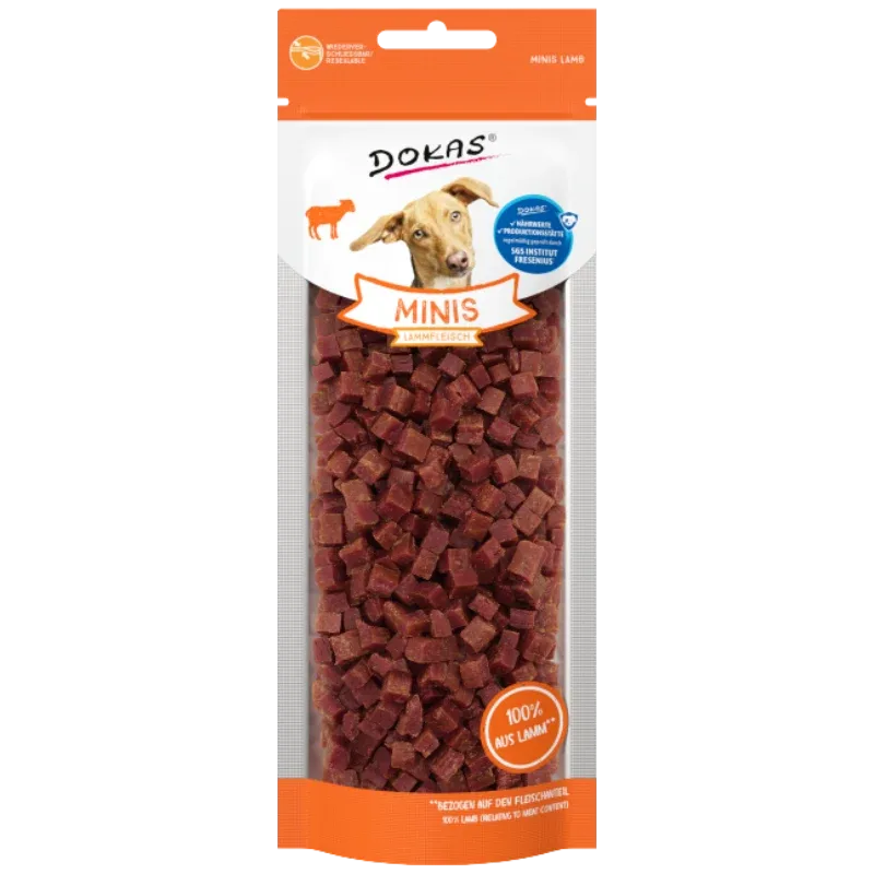 DOKAS Dog Minis Lammfleisch 70 g | Hundesnack