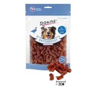 Dokas Entenbrust Stückchen für Hunde – Trainingssnack, 70g & 200g