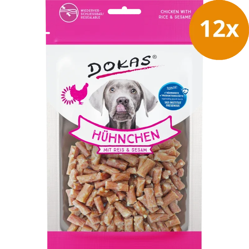 DOKAS Hühnchen mit Reis & Sesam 70 g | Hundesnack - Image 2