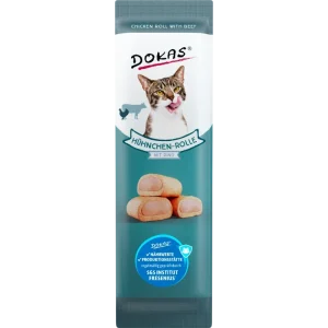 DOKAS Hühnchen-Rolle mit Rind 10 g | Katzensnack