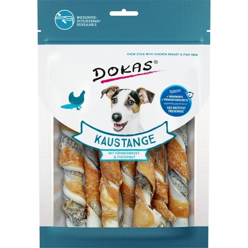 DOKAS Hühnerbrust & Fischhaut 170 g | Hundesnack