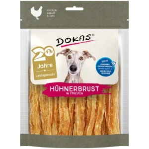 DOKAS Hühnerbrust in Streifen 170 g | Hundesnack