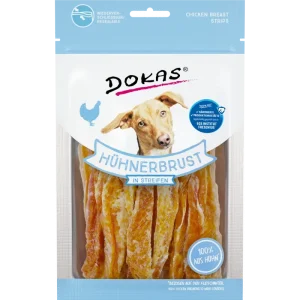 DOKAS Hühnerbrust in Streifen 70 g | Hundesnack