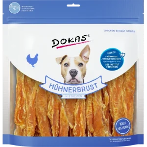DOKAS Hühnerbrust in Streifen 900 g | Hundesnack