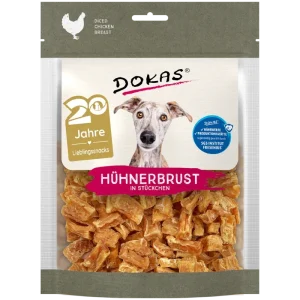 DOKAS Hühnerbrust in Stücken 170 g | Hundesnack