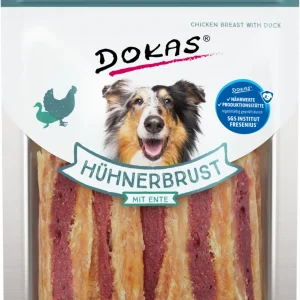 DOKAS Hühnerbrust mit Ente 220 g | Hundesnack