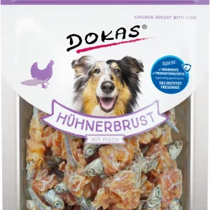DOKAS Hühnerbrust mit Fisch 220 g | Hundesnack