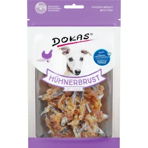 DOKAS Hühnerbrust mit Fisch 70 g | Hundesnack