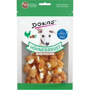 DOKAS Hühnerbrust mit Kokosnuss 60 g | Hundesnack