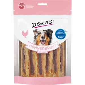 DOKAS Hühnerbrust mit Leber 220 g | Hundesnack