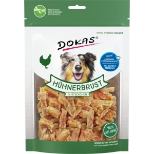 DOKAS Hühnerbrustfilet in Stückchen 200 g | Hundesnack