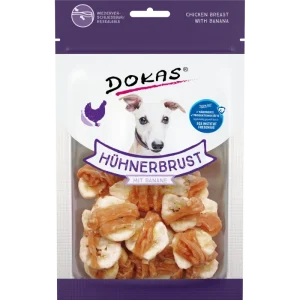 DOKAS Hühnerbrustfilet mit Banane 70 g | Hundesnack