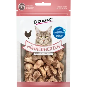 DOKAS Hühnerherzen gefriergetrocknet 15 g | Katzensnack