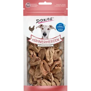 DOKAS Hühnerherzen gefriergetrocknet 22 g | Hundesnack