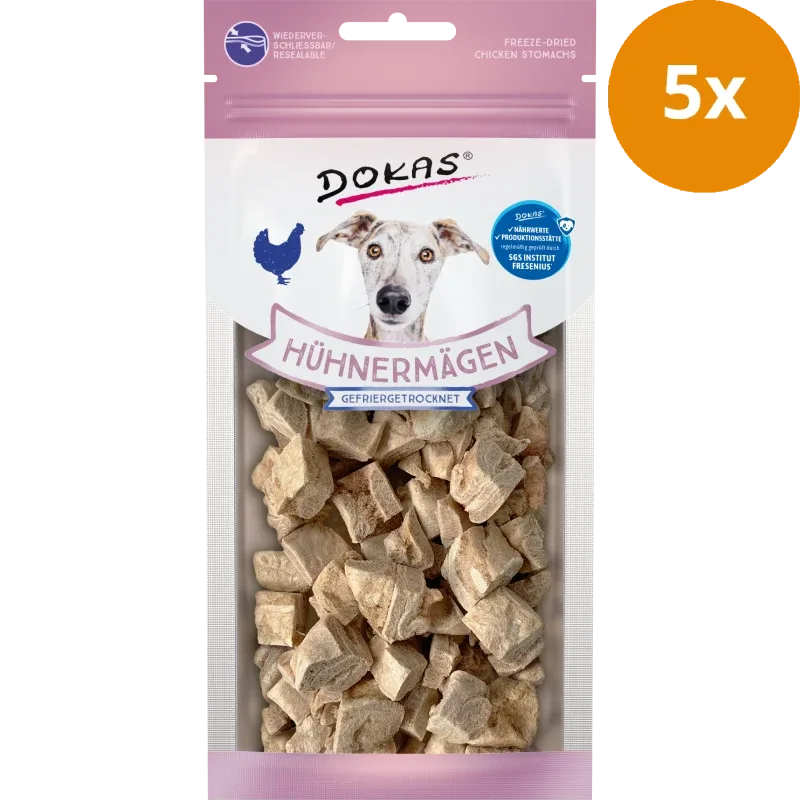 DOKAS Hühnermägen gefriergetrocknet 20 g | Hundesnack - Image 2