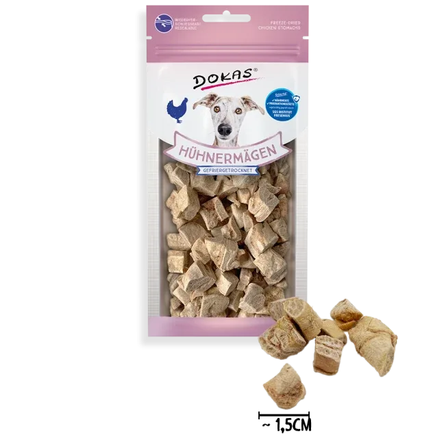 Dokas Hühnermägen gefriergetrocknet