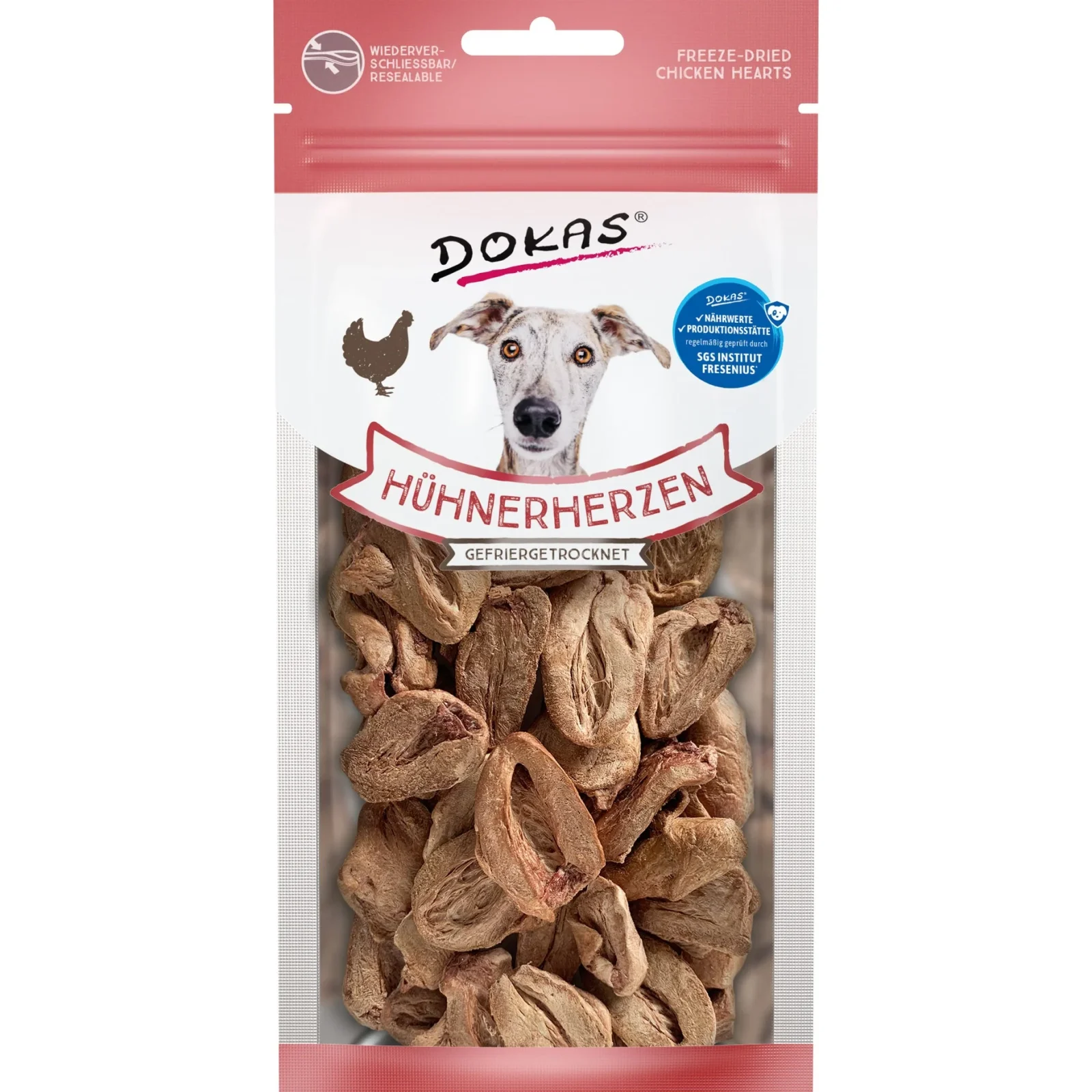 Dokas Hund Huhnherz (gefriergetrocknet)