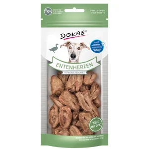 Dokas Hund Snack Entenherzen gefriergetrocknet