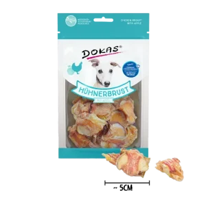 Dokas Hunde-Snack Hühnerbrustfilet mit Apfel – Natürlicher Hundesnack 70g