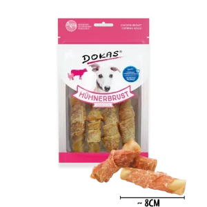 Dokas Hundesnack Hühnerbrust Kaurolle